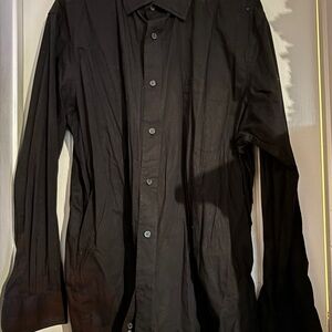 Croft & Barrow Classic Black Men's casual dress Shirt size 34/35 N-18